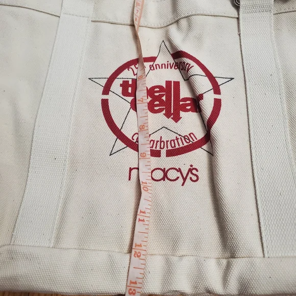 NEW Macy's 25th An8versary The CellarCream Tote Shoulder CottonBag Womens